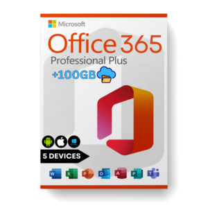 Office 365 Professional Plus – 5 Devices PC/MAC/Mobile Lifetime Subscription With 100GB Onedrive Storage